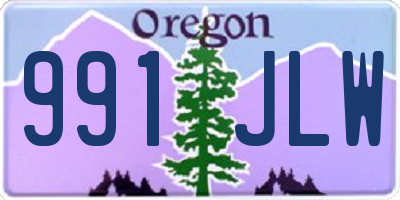 OR license plate 991JLW