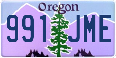 OR license plate 991JME