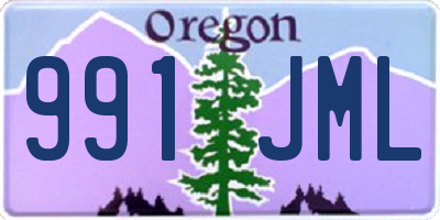 OR license plate 991JML