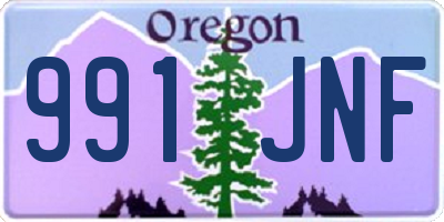 OR license plate 991JNF