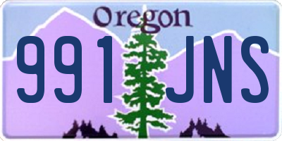 OR license plate 991JNS