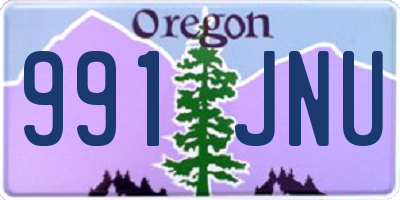 OR license plate 991JNU