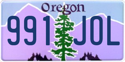 OR license plate 991JOL