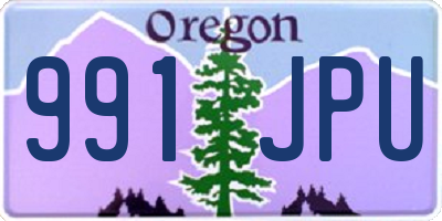 OR license plate 991JPU