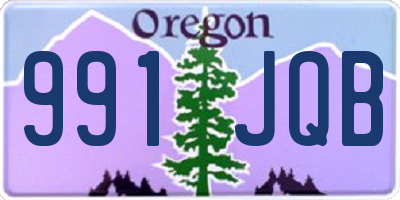 OR license plate 991JQB
