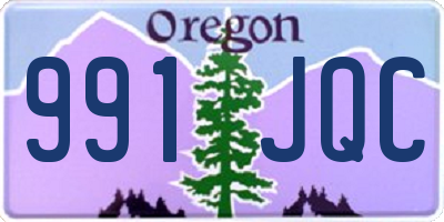 OR license plate 991JQC