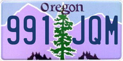 OR license plate 991JQM