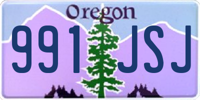 OR license plate 991JSJ