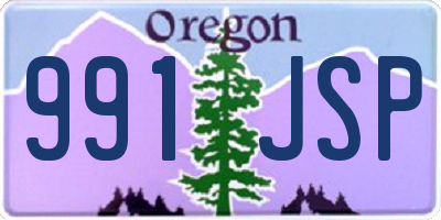 OR license plate 991JSP