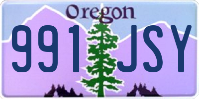 OR license plate 991JSY