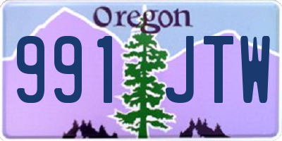 OR license plate 991JTW