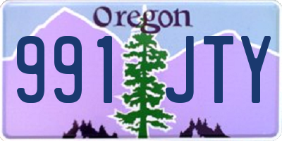 OR license plate 991JTY