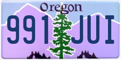 OR license plate 991JUI