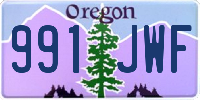 OR license plate 991JWF