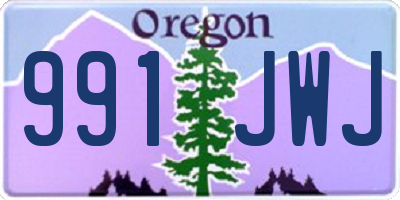 OR license plate 991JWJ