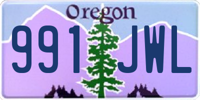 OR license plate 991JWL