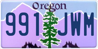 OR license plate 991JWM