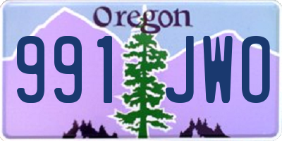 OR license plate 991JWO