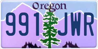 OR license plate 991JWR