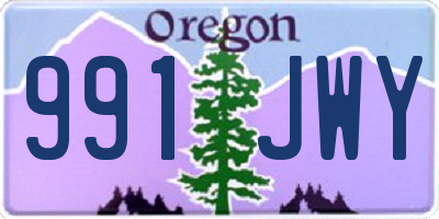 OR license plate 991JWY