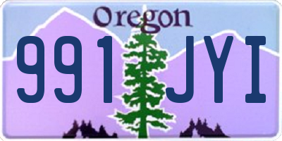 OR license plate 991JYI