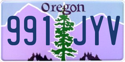 OR license plate 991JYV