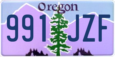 OR license plate 991JZF