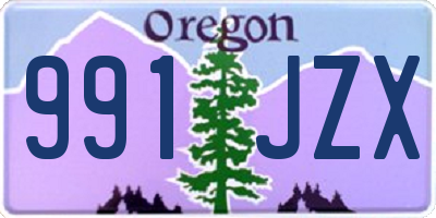 OR license plate 991JZX