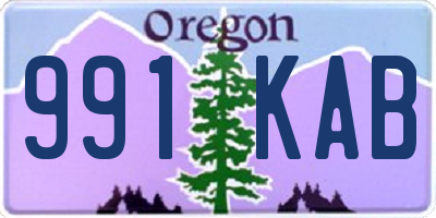 OR license plate 991KAB