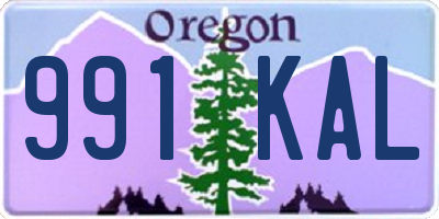 OR license plate 991KAL