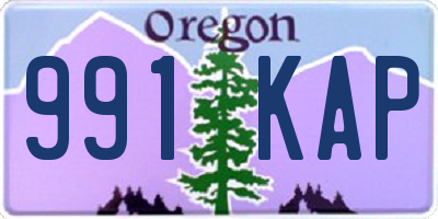 OR license plate 991KAP
