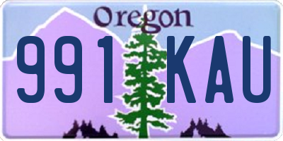 OR license plate 991KAU
