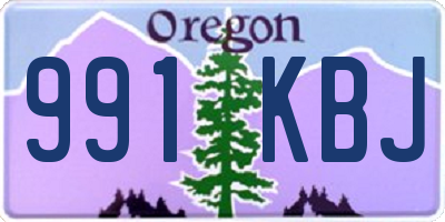 OR license plate 991KBJ