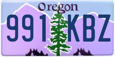 OR license plate 991KBZ