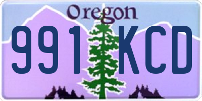 OR license plate 991KCD