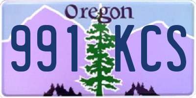 OR license plate 991KCS