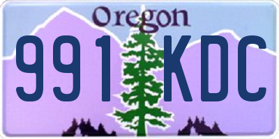 OR license plate 991KDC