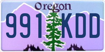 OR license plate 991KDD