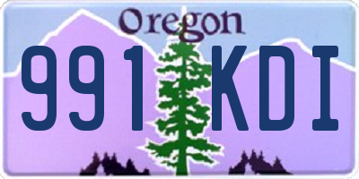 OR license plate 991KDI