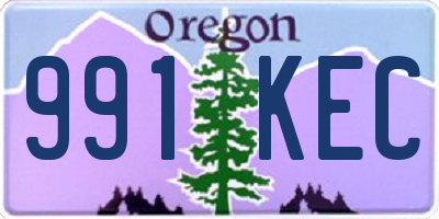 OR license plate 991KEC