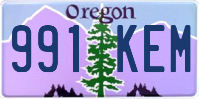 OR license plate 991KEM