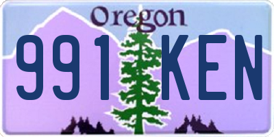 OR license plate 991KEN