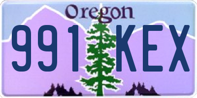 OR license plate 991KEX