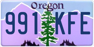 OR license plate 991KFE