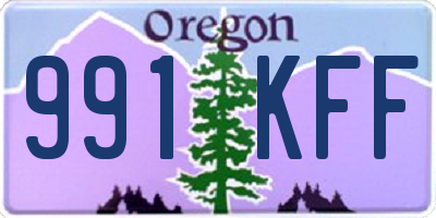 OR license plate 991KFF