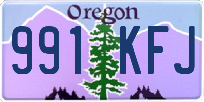 OR license plate 991KFJ