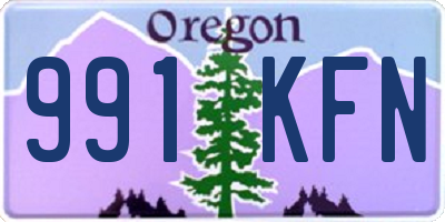 OR license plate 991KFN