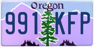 OR license plate 991KFP
