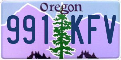 OR license plate 991KFV