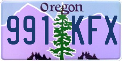 OR license plate 991KFX